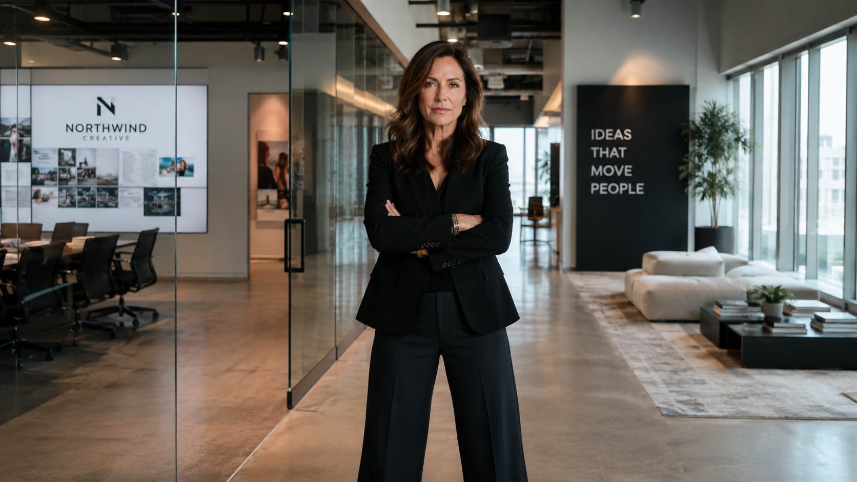 Agency leader in a creative office